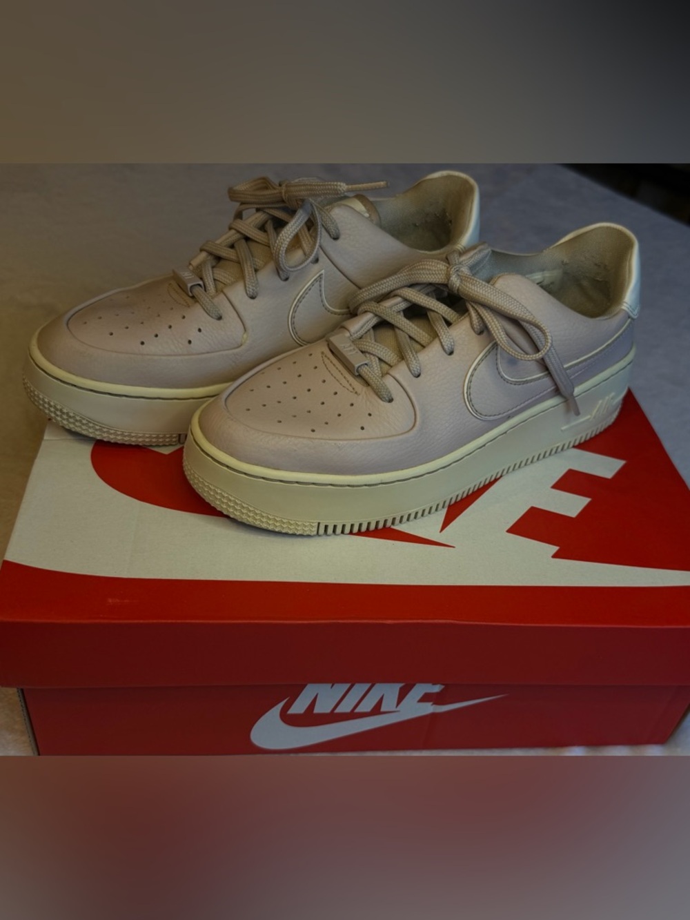 Nike Air Force 1 Sage Low Platform Pink Women’s Size 8.5 Sneakers w/ Box